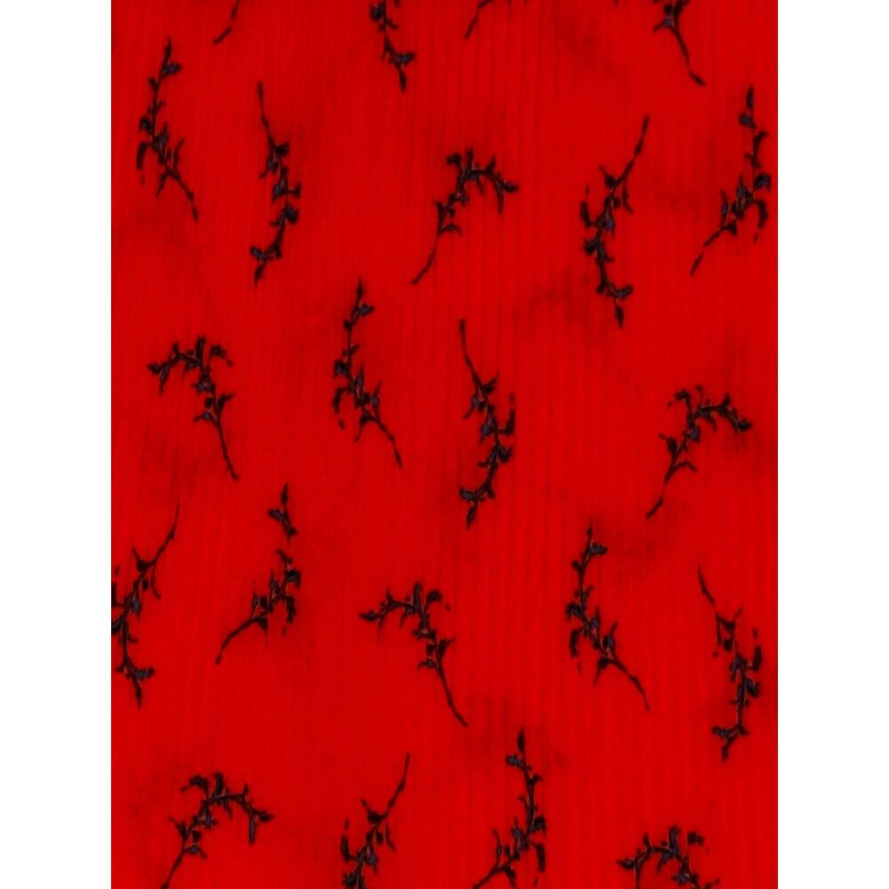 New Rose & Olive Top size M Red coral Crinkle Stretch sleeveless Coastal Career - Picture 3 of 8